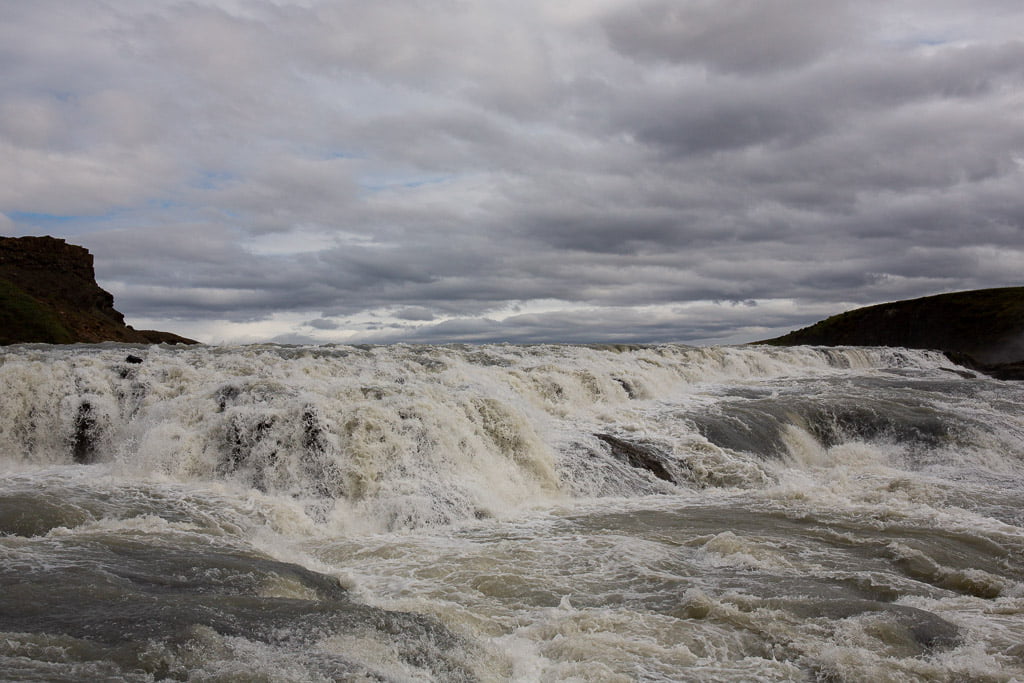 Fast flowing river in Iceland